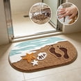 thumbnail image 4 of Style Bath Mat Non Slip Bathroom Rug Absorbent Quick Dry Wave Pattern Machine Washable 15.74x23.62 Inch（Khaki）, 4 of 6