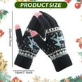 thumbnail image 2 of Syvvy Christmas Winter Gloves,Soft warm Knit,Elastic Cuff,Touch Screen Gloves for Men and Women Winter Cycling,Driving,Texting,Black, 2 of 7