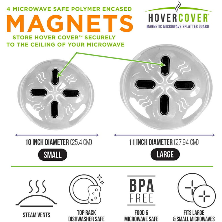 Hover Cover - Magnetic Microwave Splatter Guard 