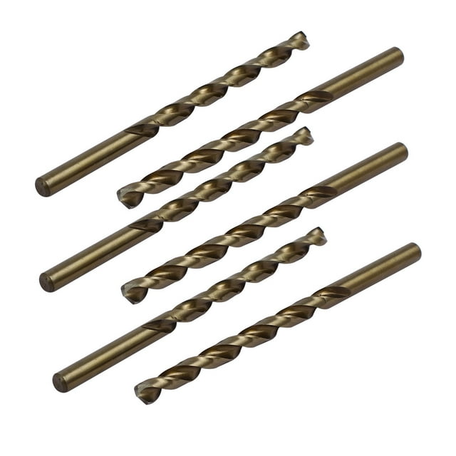 Unique Bargains 5.7mm Diamètre de Perçage Tige Ronde HSS Cobalt Métrique Twist Perceuse 6 Pcs