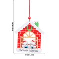 thumbnail image 3 of den Christmas Tree Ornaments, Vintage Style Hanging Wood Pendants Warm Holiday Decor for Home, Mantel, Window Red, 3 of 6