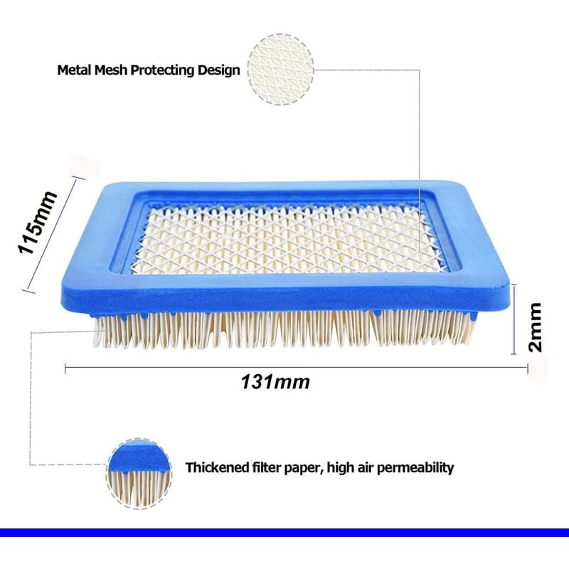 Filtro Aria 491588 491588S 399959 Per BRIGGS & STRATTON JOHN DEERE - Foto 8