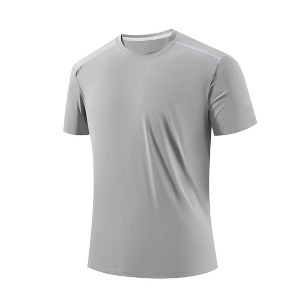 pstuiky camisetas para hombre, Camiseta fina de manga corta de seda de hielo para hombre, holgada, informal, deportiva, sin costuras, talla grande, fresca, transpirable y de secado rápido. xl