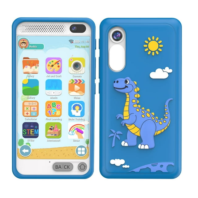 Teléfono inteligente infantil de juguete electrónico para profesores con cámara dual, juego y música de 8 GB