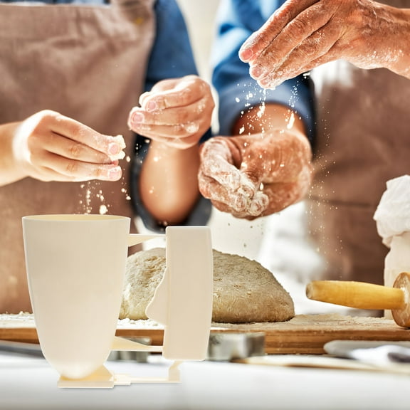 HEATSHAKING 1Pack Batter Dispenser Cup Shape Non-Leak Plastic For Home Users Baking And Cooking