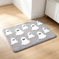 thumbnail image 5 of Halloween Bath Mat - Spooky Ghost Bathroom Rug Non Slip - Cute Shower Mat for Bedroom Living Room Decor,Gray, 5 of 6