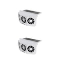 thumbnail image 3 of Scienceny Ventilador de escape solar para automóvil Ahorro de energía Sin olor peculiar Promoción de la circulación de aire Ventilador de 2piezas Blanco, 3 of 6