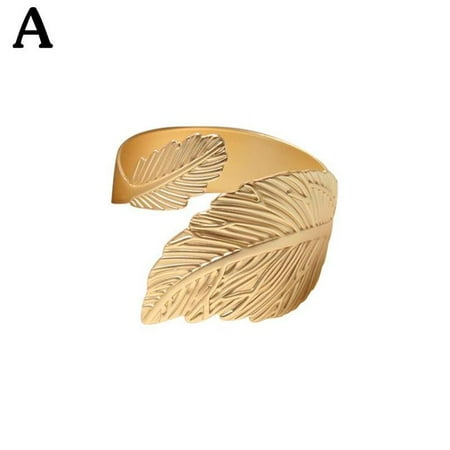 

Creative Leaf Feather Open Napkin Ring Buckle Holder Table Decorate Party O1N2