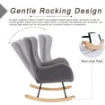 thumbnail image 4 of Ucloveria Small Rocking Accent Chair, Uplostered Glider Rocker Armchair for Baby Nursery, Comfy Side Chair for Living Room, Bedroom (Gray), 4 of 7
