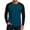 Blue, variant on Mens Baseball Shirt Casual Raglan Long Sleeve Crewneck Color Block T-Shirt Lightweight Vintage Tops
