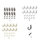 thumbnail image 2 of Yuarrent Ganchos colgantes de aleación de Zinc, tornillo de puerta montado en la pared, perchas antideslizantes para ropa, toallas, juego Almacenamiento y organización del hogar Plata/10 piezas/juego, 2 of 6