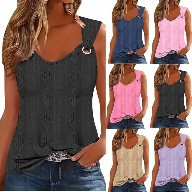 Camisetas para mujer,Camisola para mujer, camiseta sin mangas, camiseta holgada sin mangas, cuello redondo, ropa informal, uso doméstico, sopatenor
