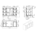 thumbnail image 4 of Design House 108894 Ventura Unassembled 2-Door 6-Drawer Vanity without Top, 48", Espresso, 4 of 11