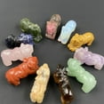 thumbnail image 6 of 4 Pcs Natural Carved Healing Gemstones Tiger Figurines Tiger Crystal Sculpture Statue for Home Decor Meditation Yoga Gifts (Random Color), 6 of 6