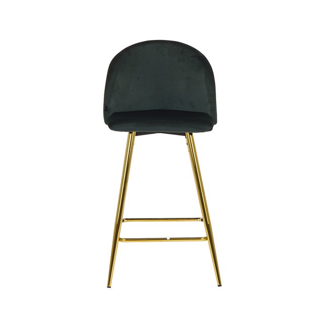 Banco alto Jonotla velvet pata dorada - Verde oscuro GAIA Jonotla