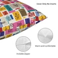 thumbnail image 3 of Yiaed Cute Doodles Print Pillow Covers Super Soft Decorative Square Throw Pillow Covers Case Cushion Covers for Sofa Couch Bedroom Car Decor（No pillow core）-18"x18", 3 of 7