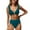 Green, variant on Swimsuits for Big Busted Women Under 20$ - Green Ruffle Bikini Hontri Women's Bikini Set with Ruffles And High Waist Sexy Two Piece Swimsuit Swimwear