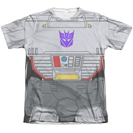 Trevco Sportswear HBRO132-ATPC-3 Transformers & Megatron Costume - Adult Poly & Cotton Short Sleeve Tee, White - Large