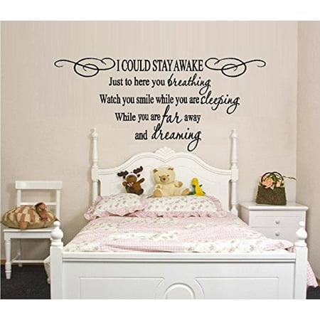 Decal ~ I could stay awake, just to hear you breathing #3: Wall Decal 13