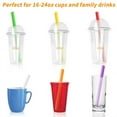 thumbnail image 2 of Multi Colors Straws,100 Pcs Disposable Boba Straws,Individually Wrapped,Large Plastic Disposable Straws,BPA Free Food-Grade Plastic Straws for Bubble Tea,Milkshakes, 2 of 6
