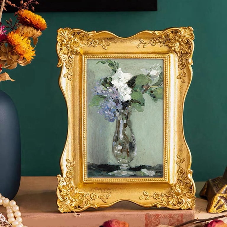 Antique Photo Frame Resin Decorative Photo Holder Arts Portrait