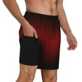 thumbnail image 3 of Haiem Red Geometric Men'S Quick-Dry Swim Trunks: Comfortable Beach Shorts With Mesh Lining And Pockets - Ideal For Swimming And Sunbathing Xx-Large, 3 of 9