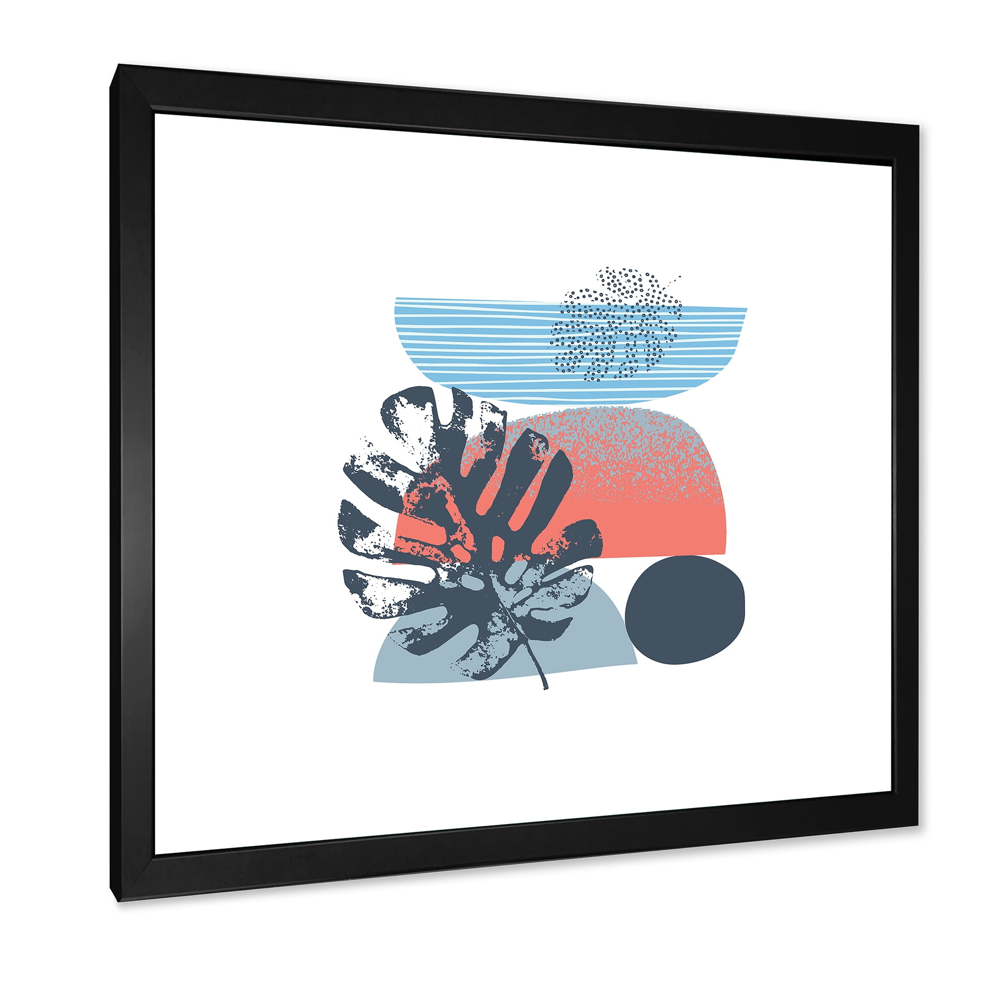 Designart 'Abstract Colorful Geometric Art Collage IV' Modern Framed Art Print