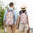 thumbnail image 4 of Disketp Tropical Corals Seahorse print Canvas Backpack Lightweight Travel Daypack Student Rucksack Laptop Backpack-, 4 of 5