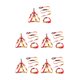 thumbnail image 3 of Greeniant 3 Unids/Kit Correa Aleación De Zinc Arnés Ajustable Reutilizable Lavable Casa Animal Accesorios Rojo S 1x120cm Type2 NO2, 3 of 6