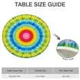 thumbnail image 6 of Rainbow Tie Dye Mandala Pattern Round Fitted Tablecloth with Elastic Edge,Dining Table Cover Waterproof,Outdoor Round Tablecloth for Camping,Dining,Indoor and Outdoor, 6 of 7