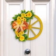 thumbnail image 5 of 2024 Spring Wreath and Wheel Decoration for Front Door Wall Window Festival Farmhouse Porch Patio Garden Decor 16.14Inch, 5 of 8