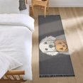 thumbnail image 3 of Yayeee Runner Rug for Bedroom 2'x6' Machine Washable Hallway Non Slip Mat, White Halloween Dog, 3 of 8