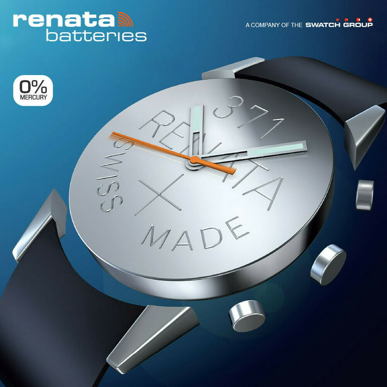 Renata 371 SR920SW Batteries - 1.55V Silver Oxide 371 Watch Battery (100  Count) 