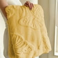 thumbnail image 5 of JUMNUYCUH Throw Blanket for Couch, Super Soft Cozy Warm Knitted Throw Blanket with Butterfly Texture, Lightweight Fuzzy Blanket for Bed, Sofa and Living Room Decor, 70" x 80", Yellow, 5 of 8
