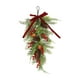 thumbnail image 4 of Guirnalda navideña con forma de lágrima, adorno colgante navideño, corona rústica de hojas para puerta con lazo para chimenea de granja, 4 of 9
