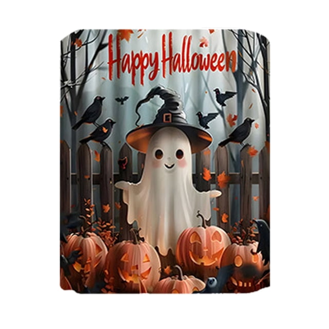 Clearance Halloween Shower Curtain Set Halloween Bathroom Curtain Set Shower Curtain Pumpkin Shower Curtain Set With Non Slip Rugs Toilet Lid Cover And Bath Mat Shower Curtain Rod