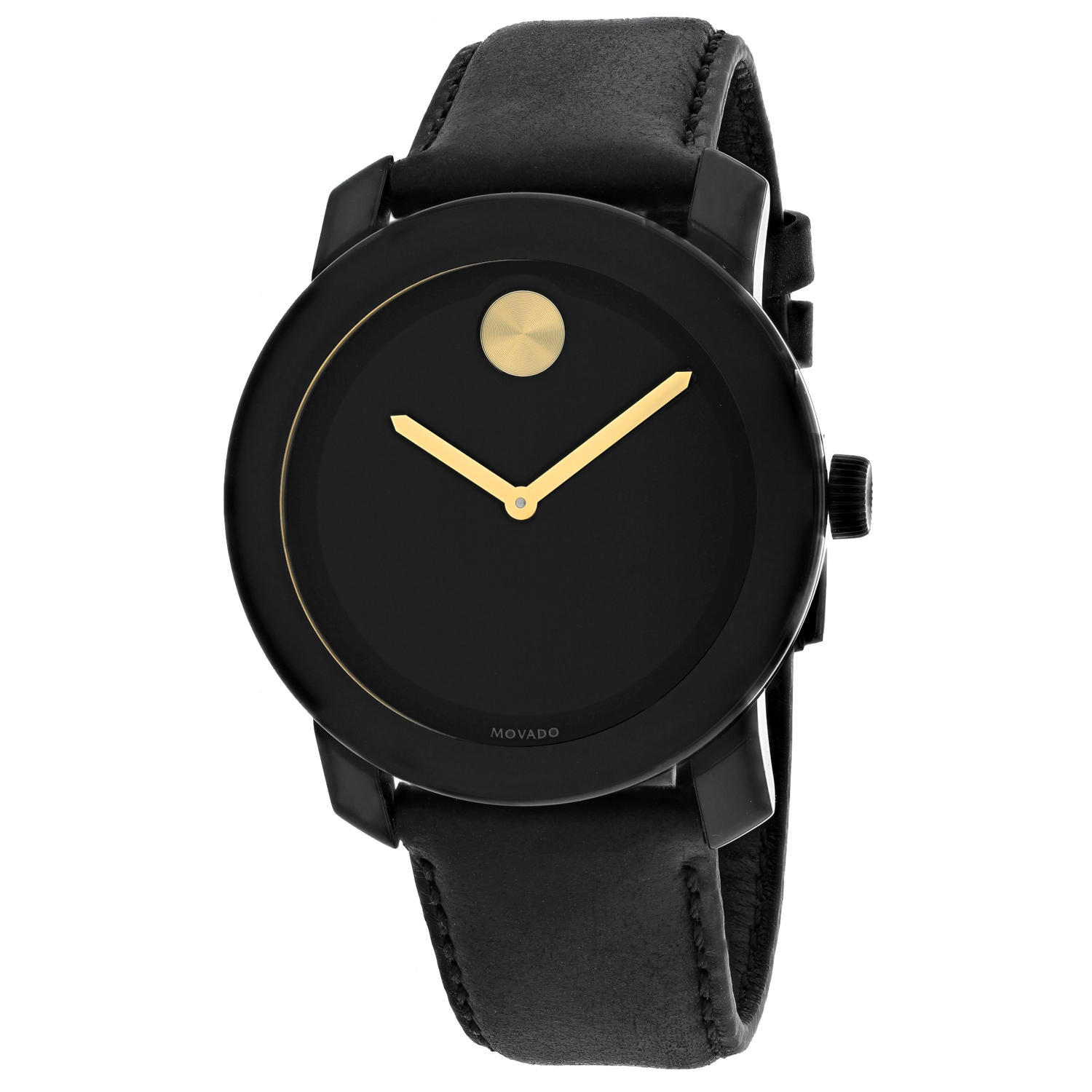 Movado Bold Black Sunray Dial Rose Gold 