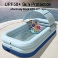 thumbnail image 4 of Automatic inflatable swimming pool sunscreen inflatable pool float raft with detachable canopy suitable for outdoor backyard water party, 4 of 8