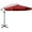 Red, variant on Outsunny 11FT Offset Hanging Patio Umbrella Cantilever Umbrella, Red