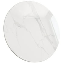 SSTBLEV Round Sintered Stone Table Top, 35.4", 0.43", White