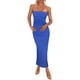 thumbnail image 1 of Vestido largo sin tirantes para mujer: elegante vestido de cóctel con abertura lateral, tejido de poliéster, vestido para invitada de boda, tallas S-XXL, contorno de pecho 73-99 cm., 1 of 5