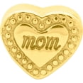 thumbnail image 2 of 925 Sterling Silver Polished Gold Plated Reflections Mom Love Heart Bead Charm 9.09x11.82mm Wide Pendant Necklace for Wo, 2 of 5