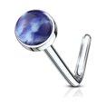 thumbnail image 2 of Vis de Bague Nasale Opal 20G Acier Chirurgical, 2 of 8