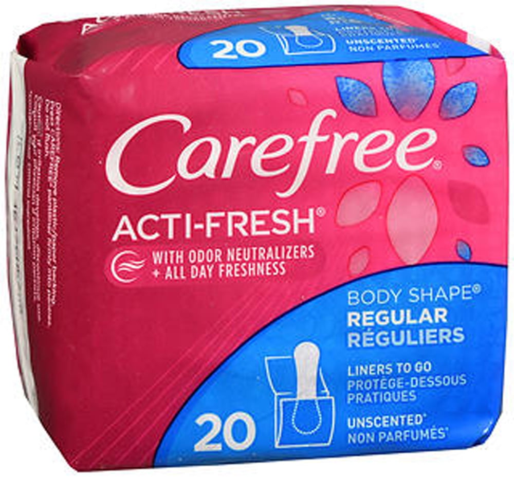 Carefree Acti-Fresh Twist Resist Body Shaped Pantiliners Unscented Regular - 20 Count