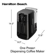 Hamilton Beach One Press 12-Cup Programmable Drip Coffee Maker Machine with Glass Coffee Pot, Cafetera, Black