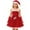 Red, variant on Christmas clothes Christmas decorations Elegant G'irls Style Dress With Lace Detailing For Holiday Parties Pageants And In Deep Crimson Velvety Fabric santa suit