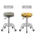thumbnail image 5 of Bingfone12 Inch Padded Round Bar Stool Cover Cushion With Elastic Fabric Round Chair Seat - Cute Bee Butterfly Yelllow, 5 of 7