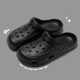 thumbnail image 4 of Summer Breathable Unisex Clogs with Arch Support, Lightweight Garden Beach Shoes for Women and Men(Black,7.5), 4 of 7