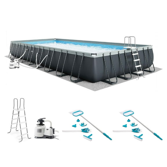 INTEX 32ft x 16ft x 52in Ultra XTR Above Ground Pool & Deluxe Maintenance Cleaning Kit (2 Pack)