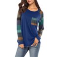 thumbnail image 2 of USSUMA Ladies Crew Neck Loose Fitting Tops - Womens Sweatshirts Casual Tops Elegant Striped Women's Pullover Tops Dandelion Print Dressy Floral Print Shirts for Women Graphic Tees, 2 of 6
